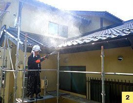 塗装工事のSTEP4外壁や屋根の高圧洗浄02
