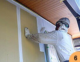 長野県、岐阜県の塗装工事 STEP6下地材を塗る下塗り作業