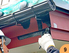 長野県、岐阜県の塗装工事 長野市のお客様の例 STEP9破風・雨樋 長野市のお客様の例 長野の外壁塗装・屋根塗装はアップルペイント